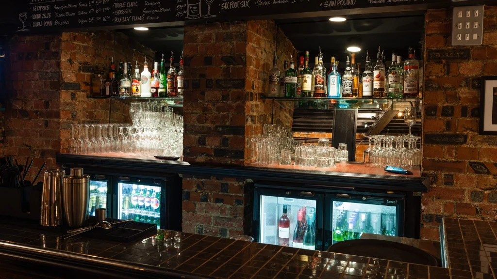 A Bar offering refrigerated products