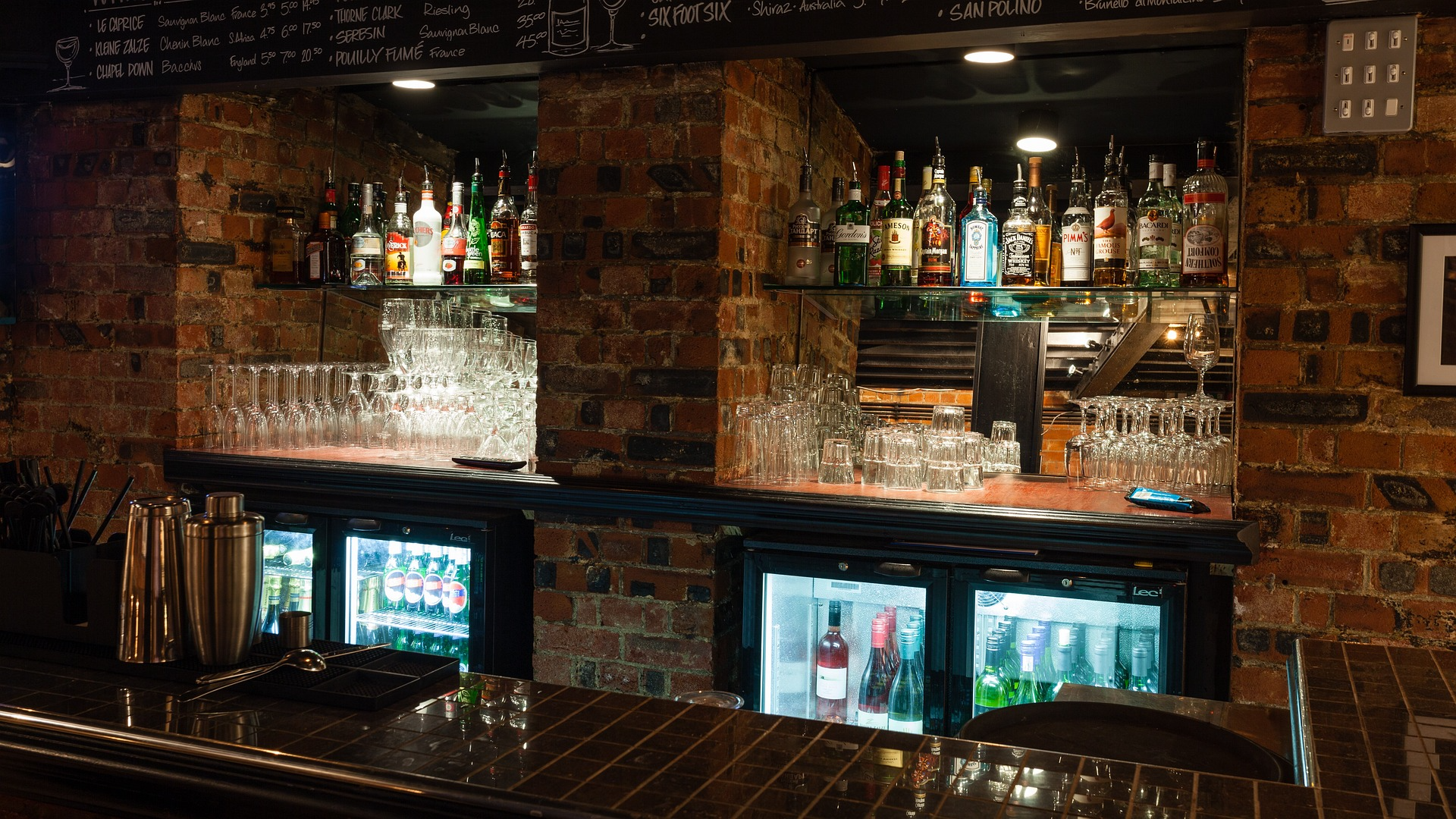 A Bar offering refrigerated products